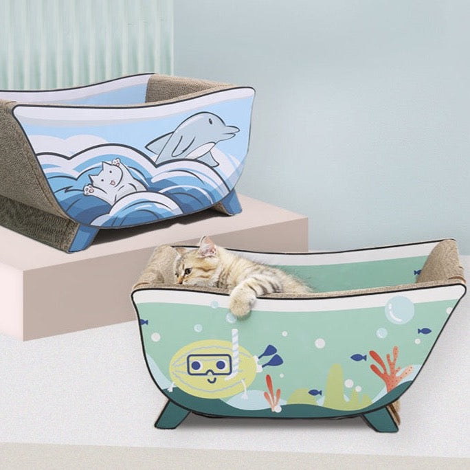 Cat Cardboard Scratcher - Sea