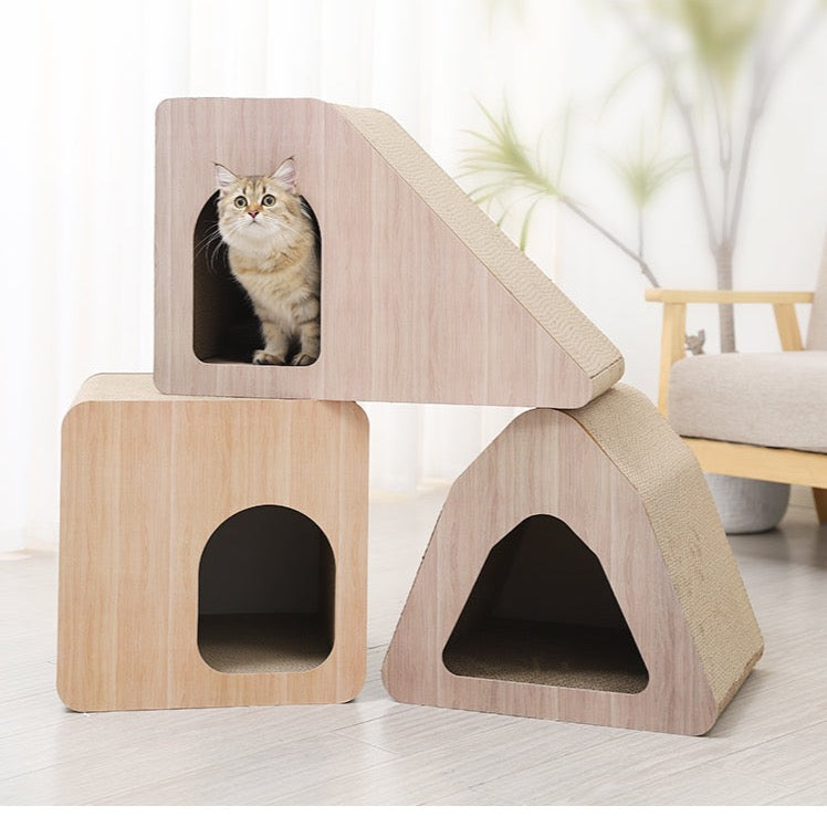 Cat Cardboard Scratcher House - Triangle