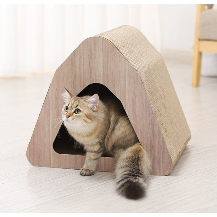 Cat Cardboard Scratcher House - Triangle
