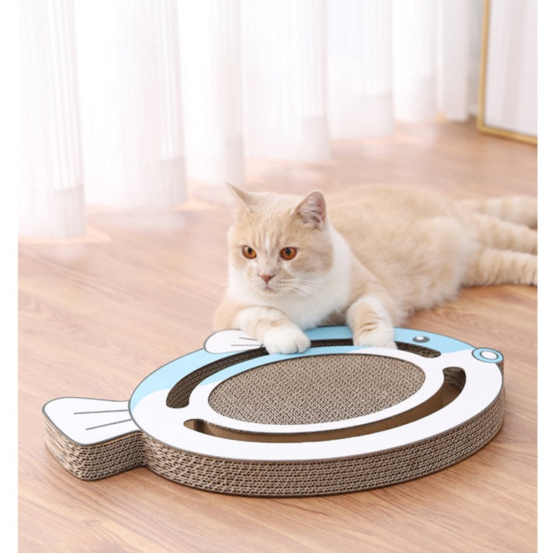 2 in 1 Cat Cardboard Scratcher Toy - Set of 3