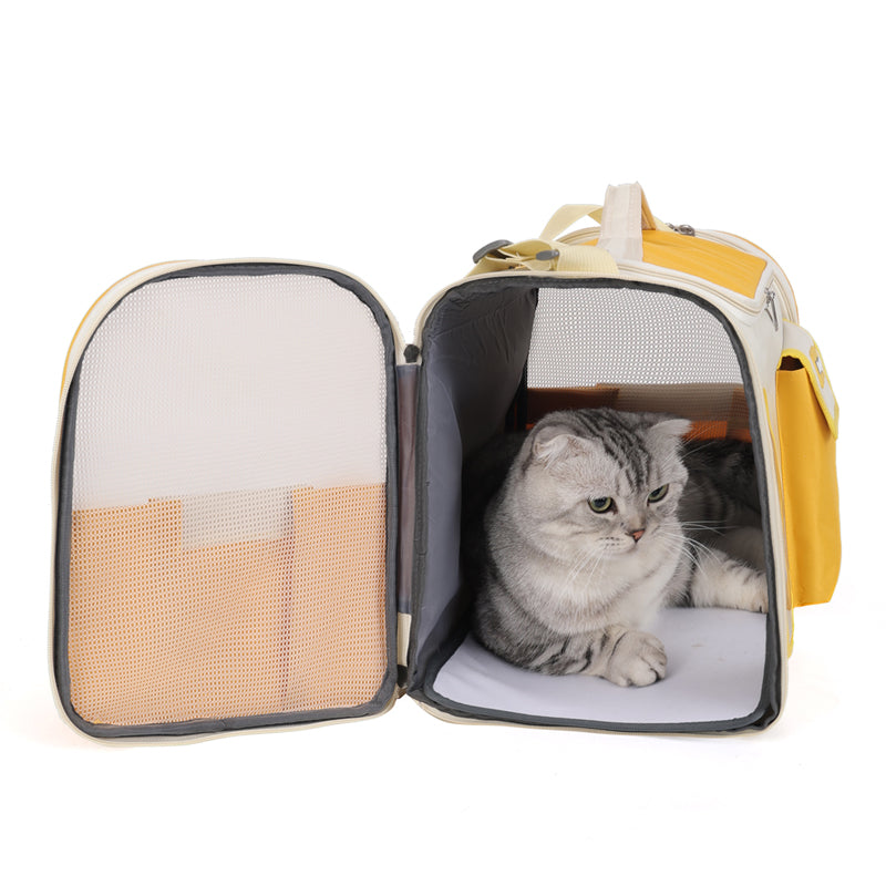 Trapezoid Pet Backpack Carrier - Purple