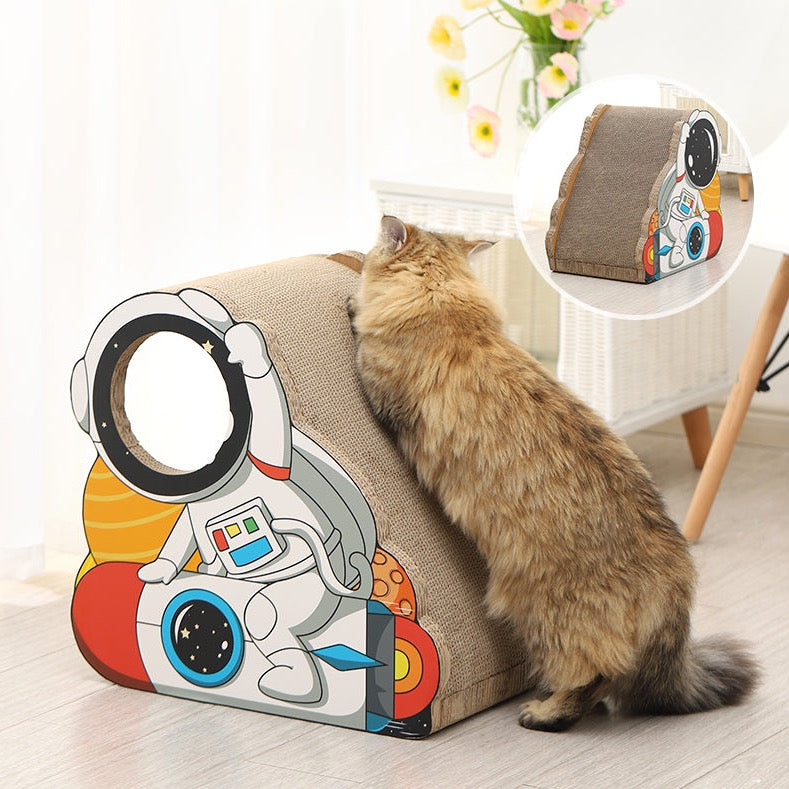 Cat Cardboard Scratcher House - Astronaut