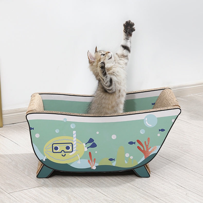 Cat Cardboard Scratcher - Sea