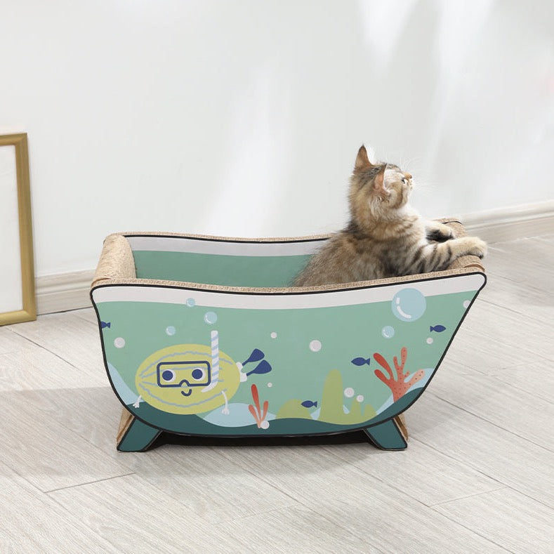 Cat Cardboard Scratcher - Sea