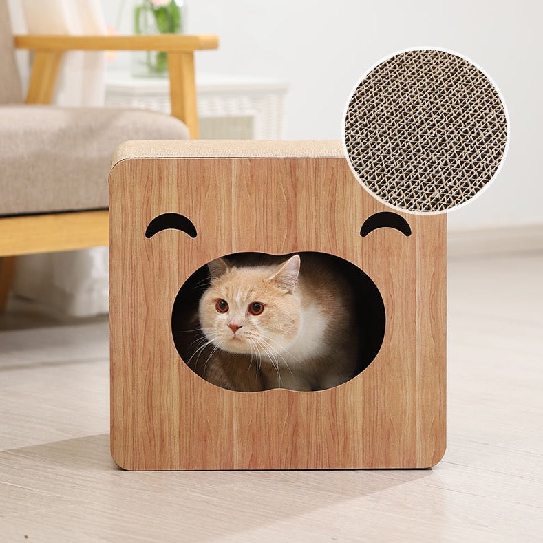 Cat Cardboard Scratcher House - Smile