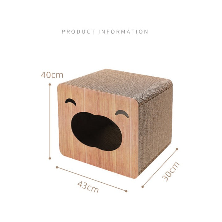 Cat Cardboard Scratcher House - Smile