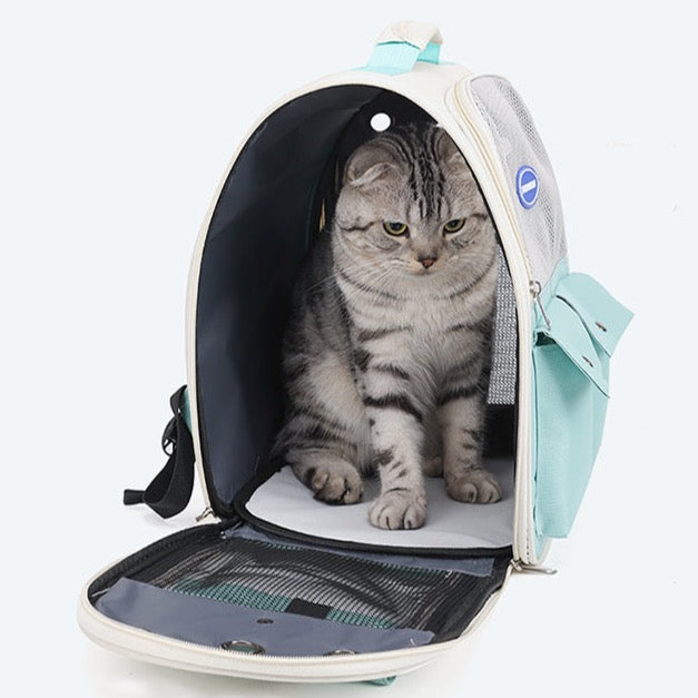 Pet Backpack Carrier - Blue