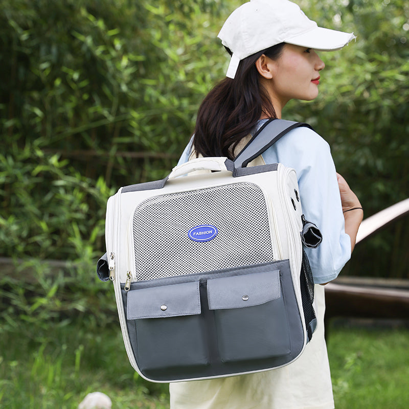 Pet Backpack Carrier - Blue