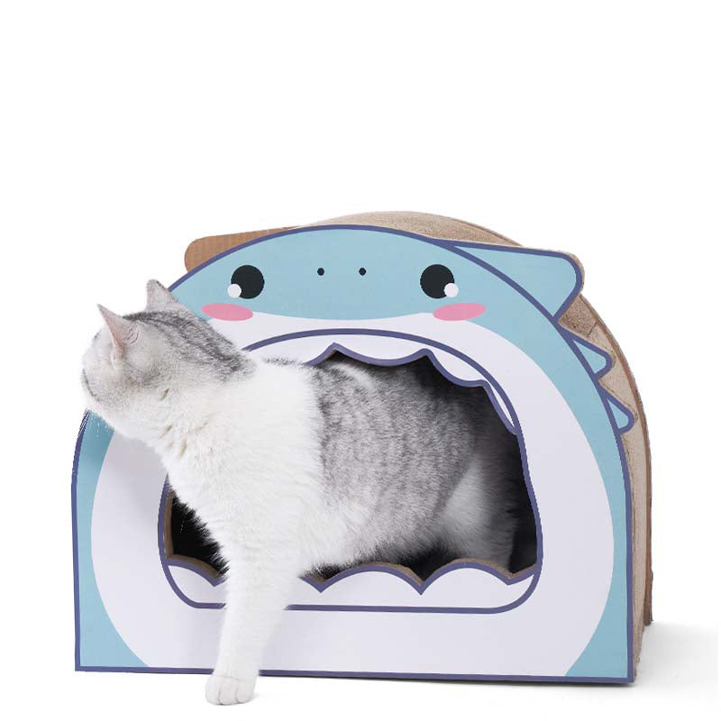 Cat Cardboard Scratcher House - Shark