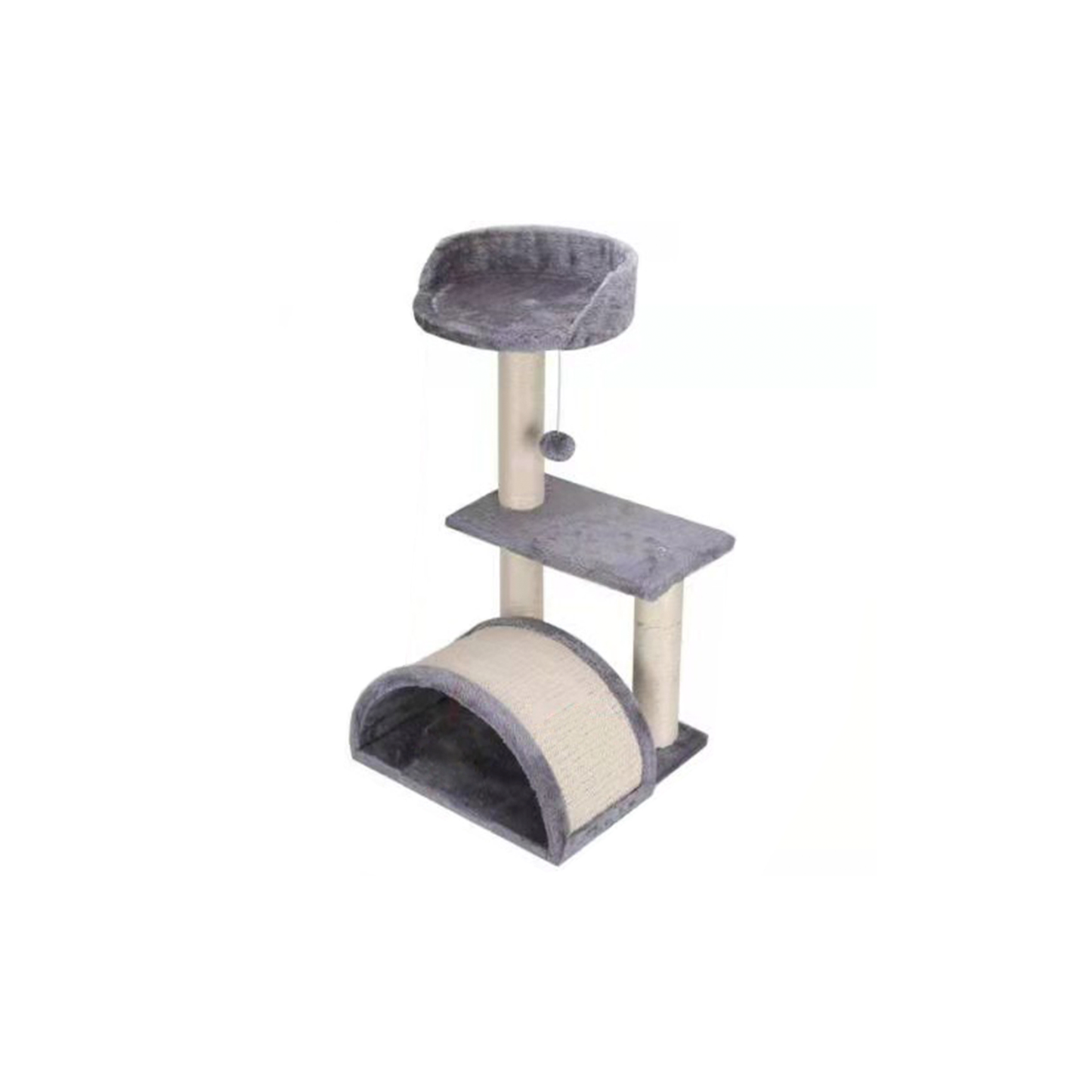 Multi-Level Cat Tree with Arch Bridge