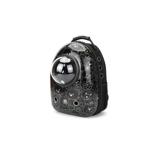Pet Sketch Space Window Backpack - Black