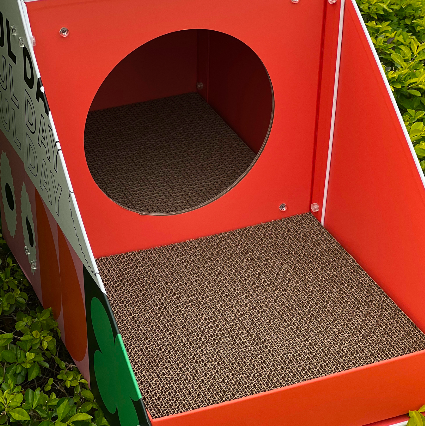 Cat Cardboard Scratcher - Colorful House