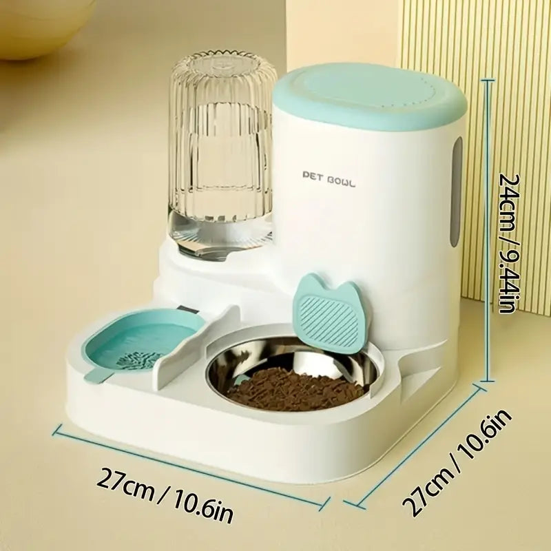 2-in-1 Pet Feeder with Water Dispenser