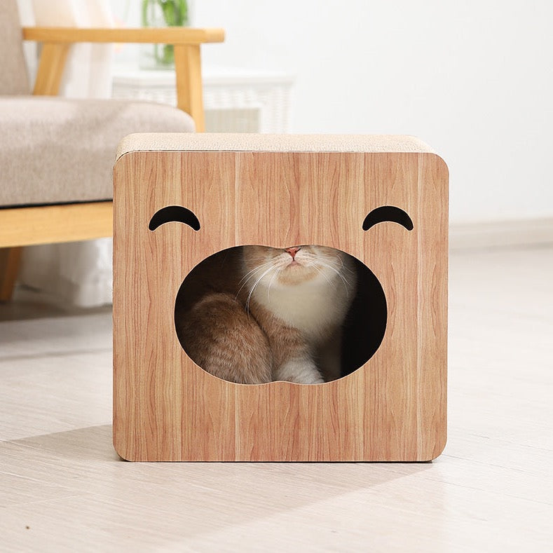 Cat Cardboard Scratcher House - Smile