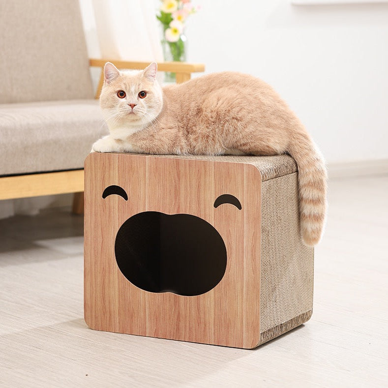 Cat Cardboard Scratcher House - Smile