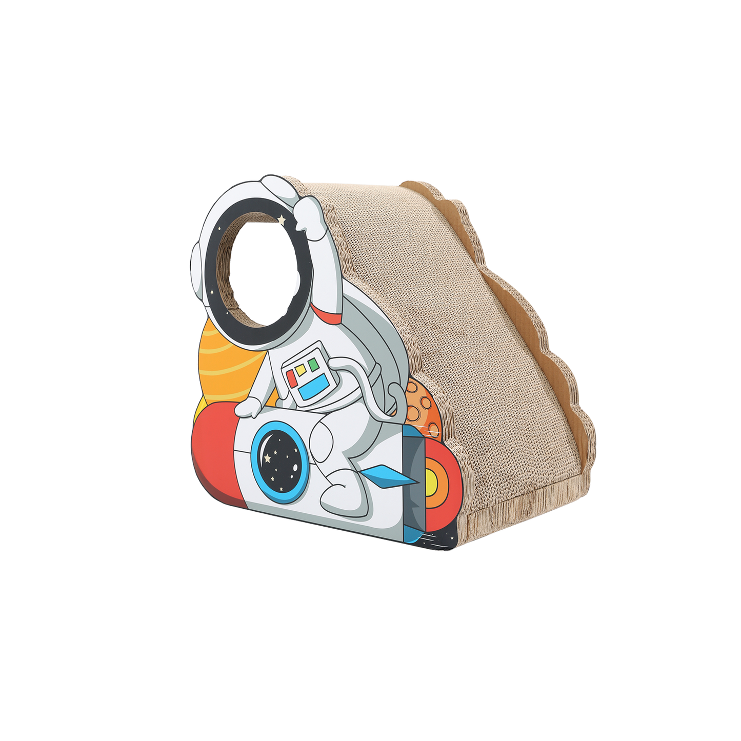 Cat Cardboard Scratcher House - Astronaut