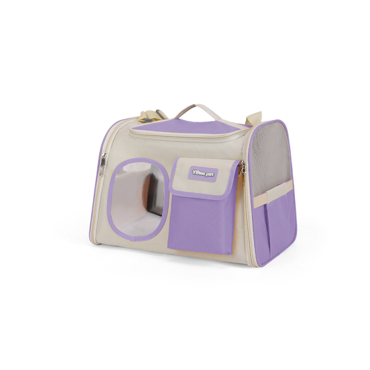 Trapezoid Pet Backpack Carrier - Purple