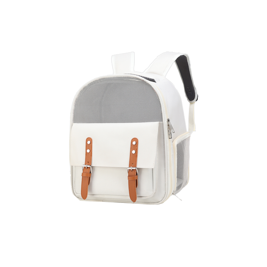 Pet Backpack Carrier - White