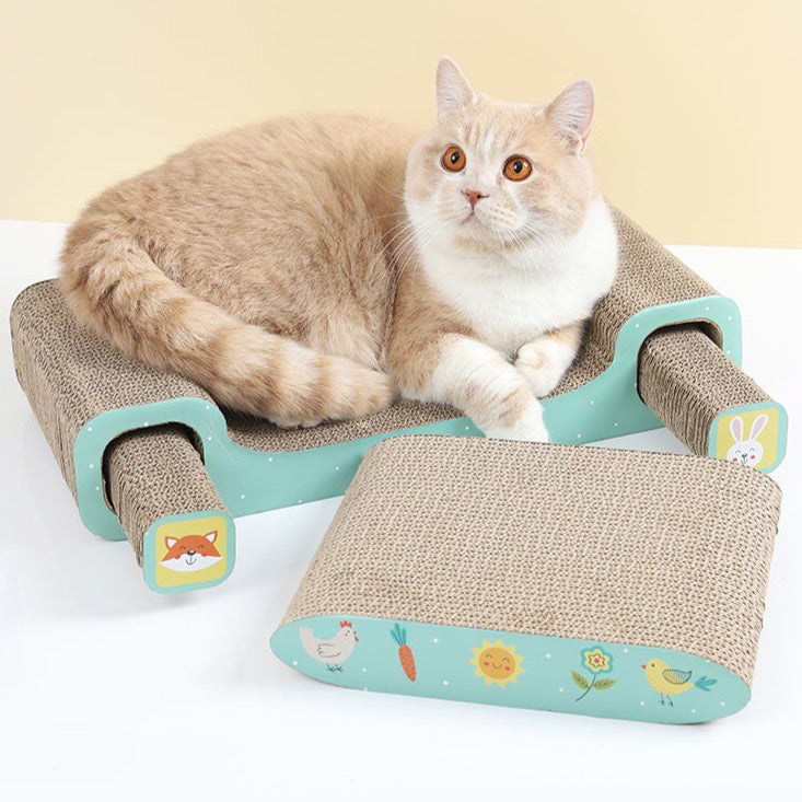 3 in 1 Cat Cardboard Scratcher Toy