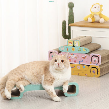 3 in 1 Cat Cardboard Scratcher Toy