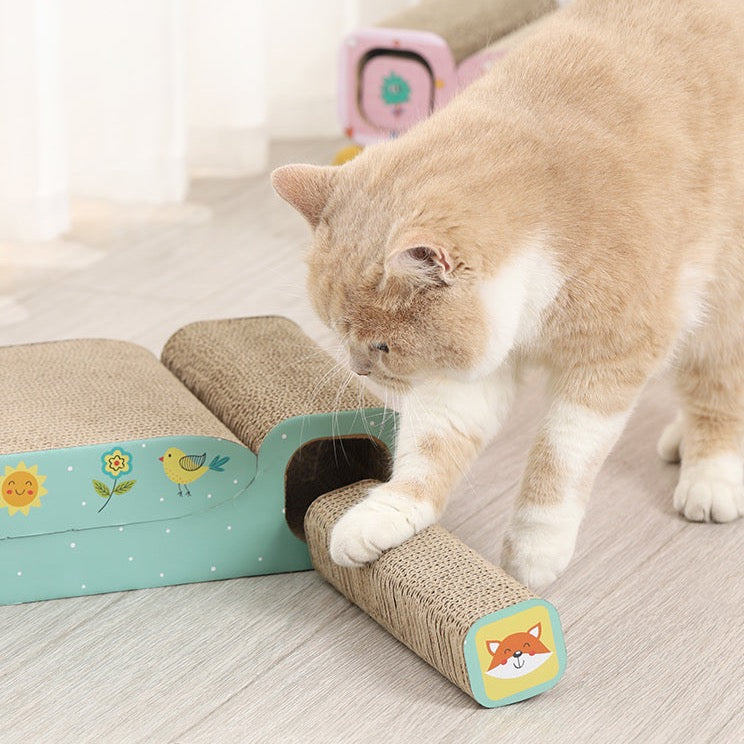 3 in 1 Cat Cardboard Scratcher Toy