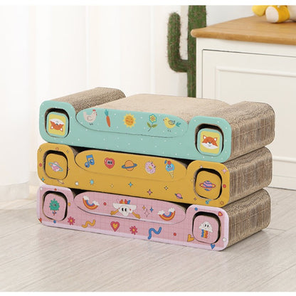 3 in 1 Cat Cardboard Scratcher Toy
