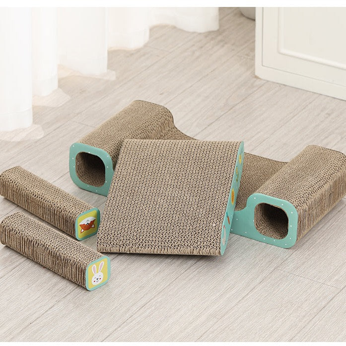 3 in 1 Cat Cardboard Scratcher Toy