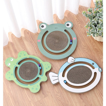 2 in 1 Cat Cardboard Scratcher Toy - Set of 3