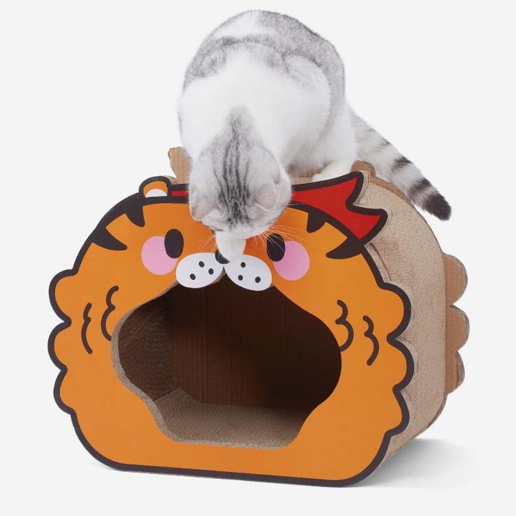 Cat Cardboard Scratcher House - Tiger