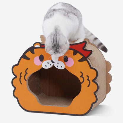 Cat Cardboard Scratcher House - Tiger