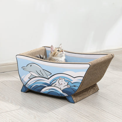 Cat Cardboard Scratcher - Dolphin