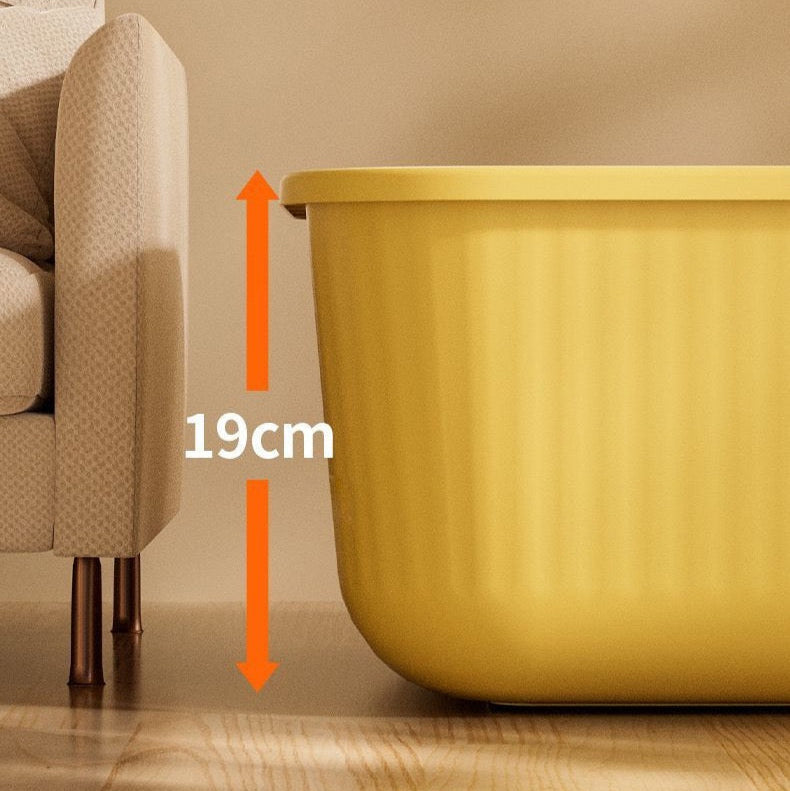 Open Top Cat Litter Box - Yellow