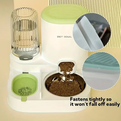 2-in-1 Pet Feeder with Water Dispenser