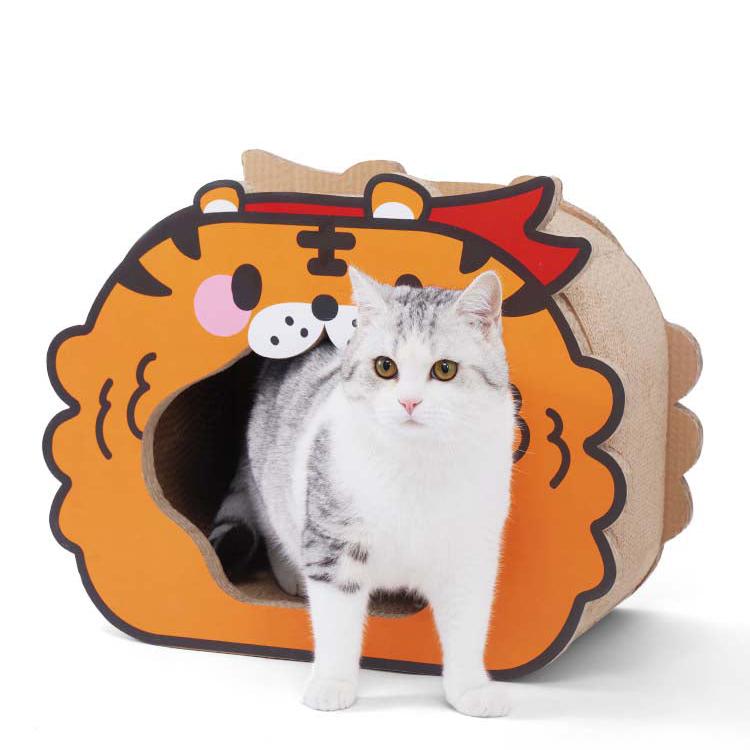 Cat Cardboard Scratcher House - Tiger