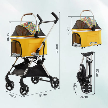 2-in-1 Aluminum Alloy Pet Stroller PC301