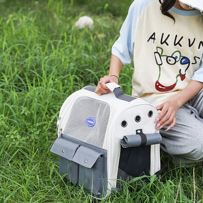 Pet Backpack Carrier - Blue