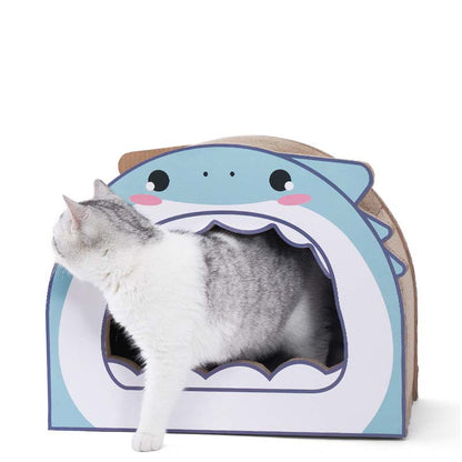 Cat Cardboard Scratcher House - Shark