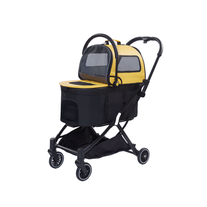 Foldable Pet Stroller with 2 Detachable Carriers PC200