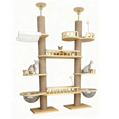 Floor to Ceiling Cat Tree - TT21 Adjustable Height