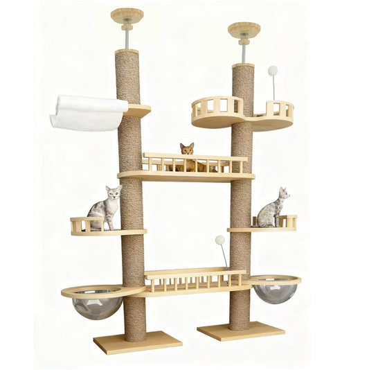Floor to Ceiling Cat Tree - TT21 Adjustable Height