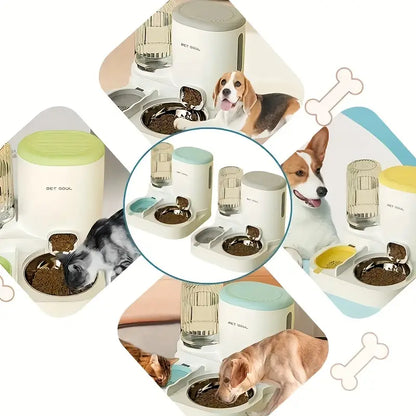 2-in-1 Pet Feeder with Water Dispenser