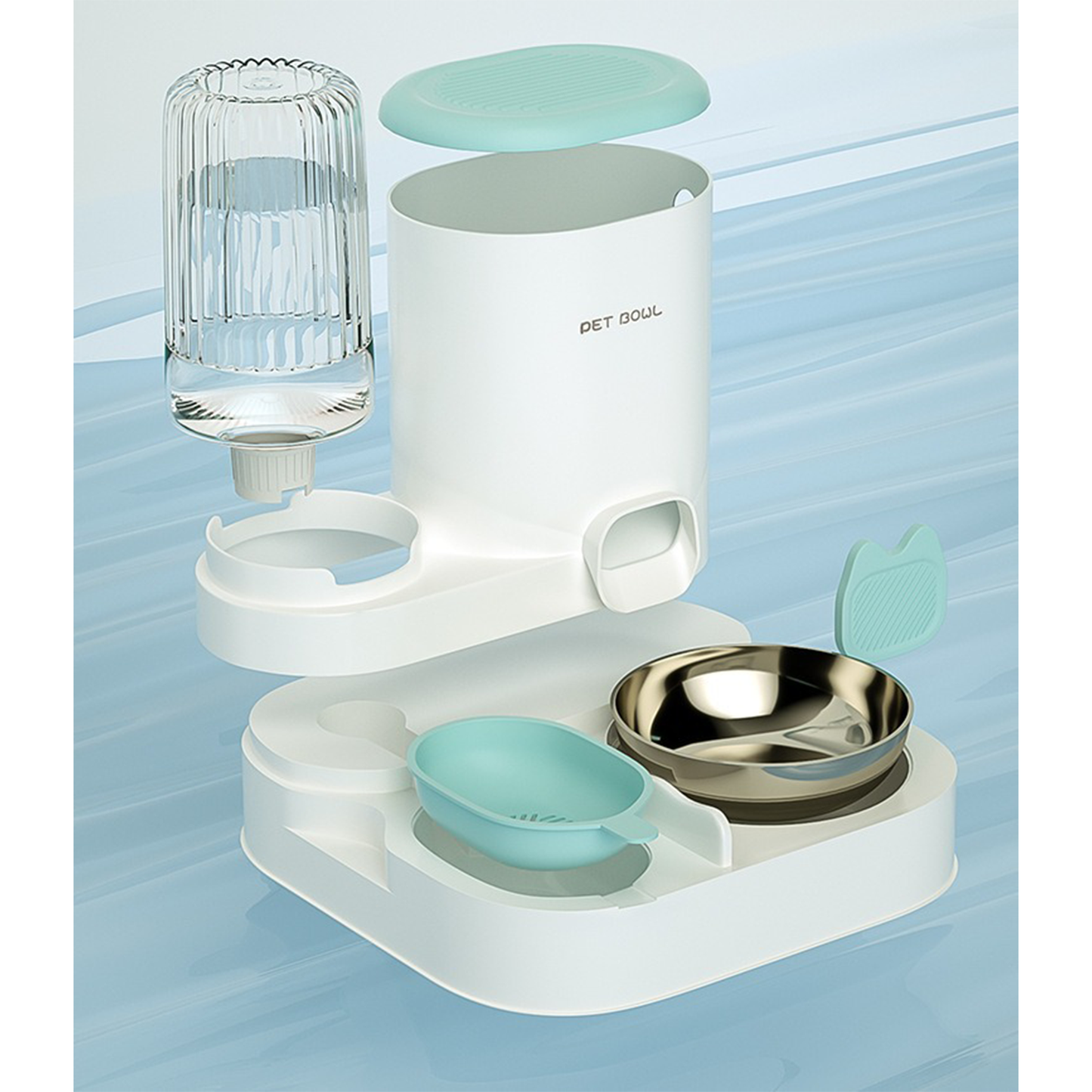 2-in-1 Pet Feeder with Water Dispenser