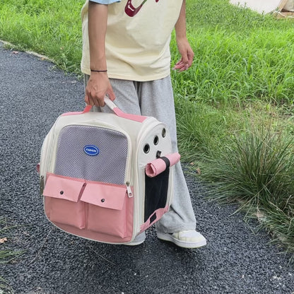 Pet Backpack Carrier - Blue