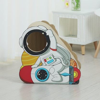 Cat Cardboard Scratcher House - Astronaut