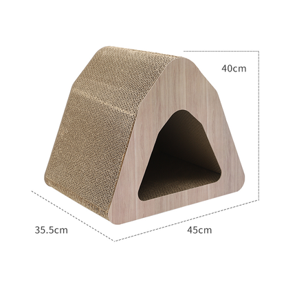 Cat Cardboard Scratcher House - Triangle